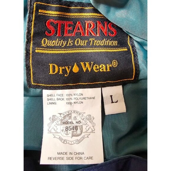 Stearns Dry Wear 1/2 Zip Pullover Blue Packable Windbreaker Rain Coat Jacket (L) - Picture 11 of 13
